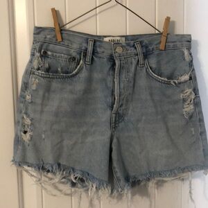 Agolde Parker Long Denim Shorts size 27